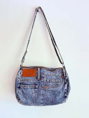 Hidden Los Angeles Denim Barrel Bag Mini Tote Crossbody Jean Purse Retro Y2K